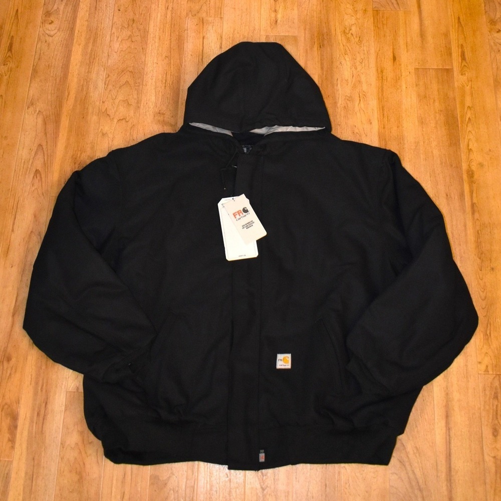 Carhartt FR Duck Insulated‎ Active Jac Mens 4XL Black NEW Flame Resistant OJ1621